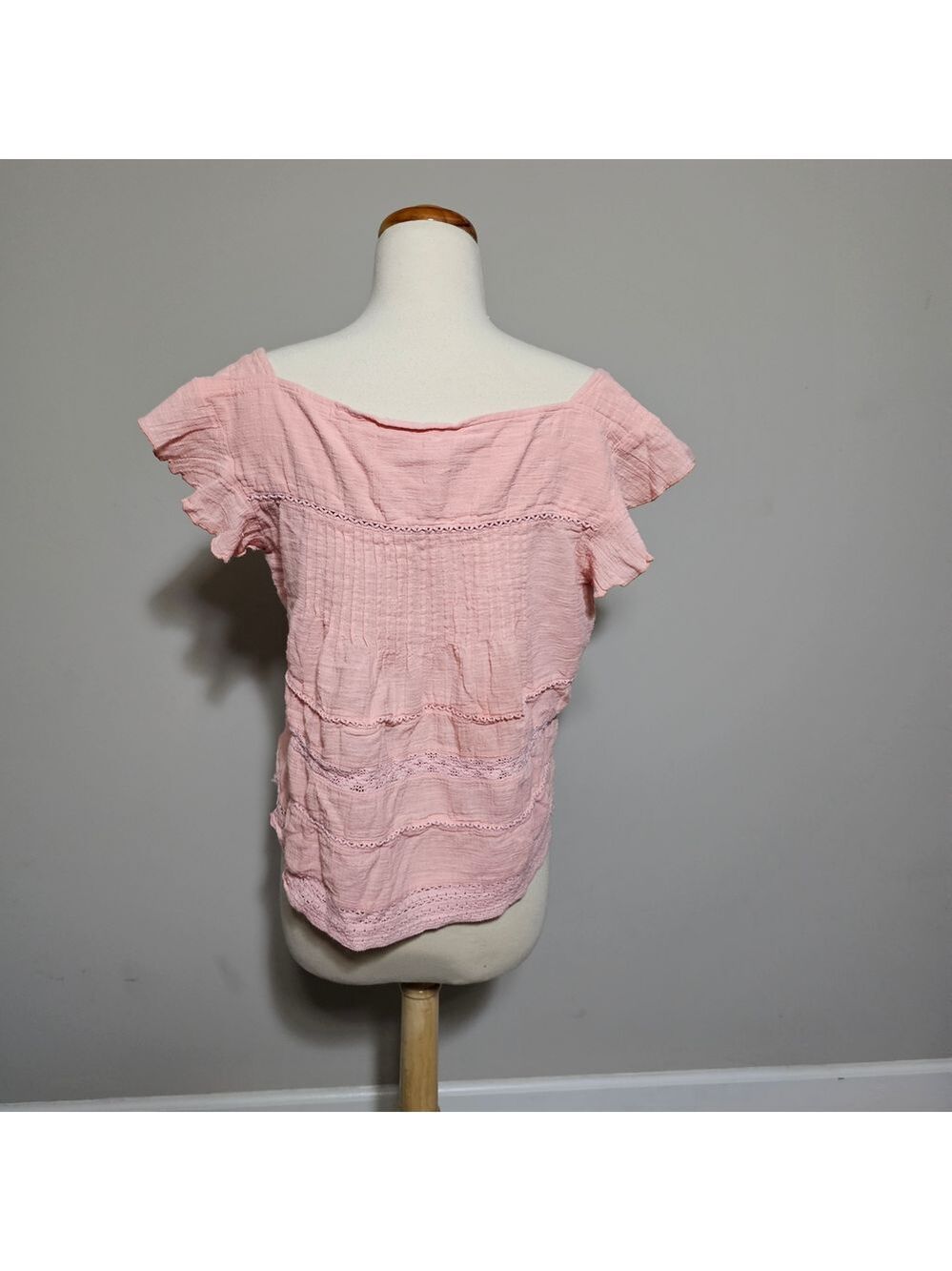 Lucky Brand Light Pink Ruffled Blouse - Picture 2 of 6